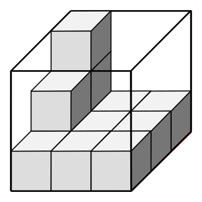 Boxed isometric dice building 03 clipart