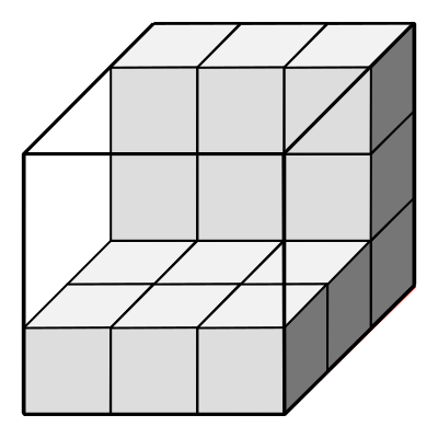 Boxed isometric dice building 04 clipart