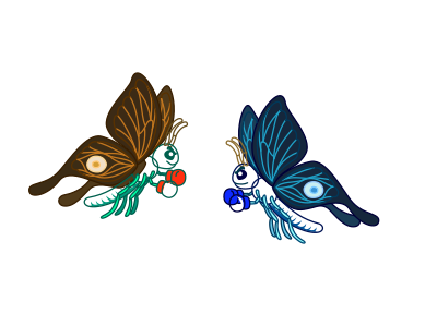 Boxing Butterflies clipart