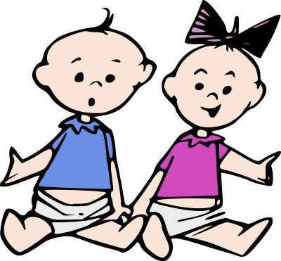 Boy and Girl - Colour Remix clipart