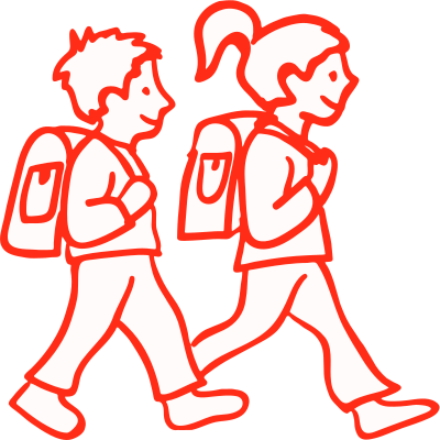 Boy And Girl Students clipart