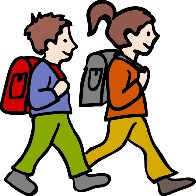 Boy and Girl Students - Colour Remix clipart