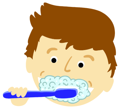 Boy Brushing Teeth clipart