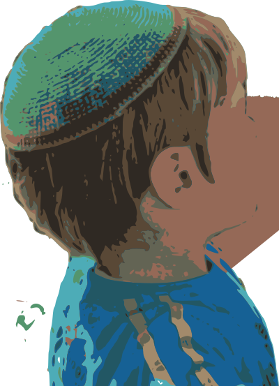 Boy in a Kippah clipart
