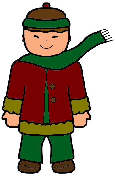 Boy In Winter Clothing clipart