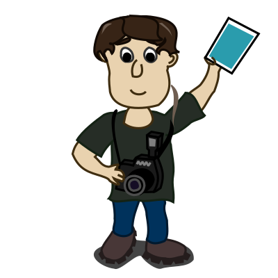 Boy photographer clipart