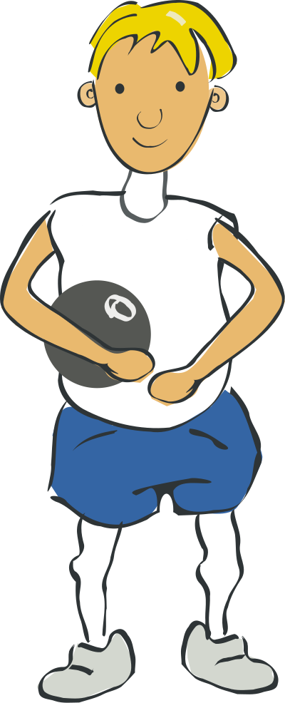 Boy with a ballon clipart