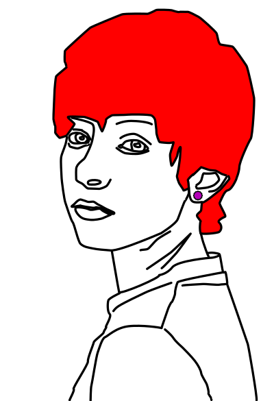 Boy with a Clashing Earring clipart