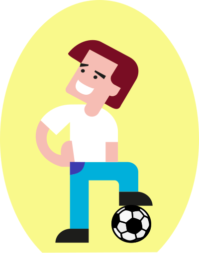 Boy with a Soccer Ball clipart