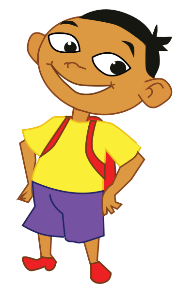 Boy with Backpack clipart