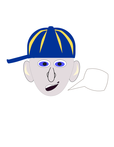 Boy with baseball cap clipart