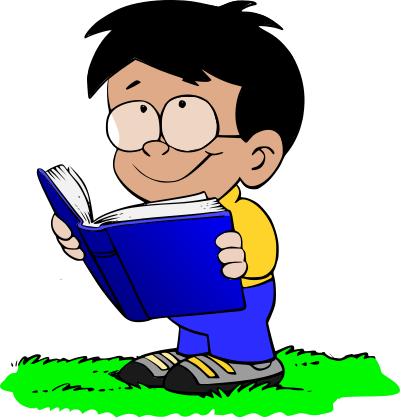 Boy with Book (#1) clipart