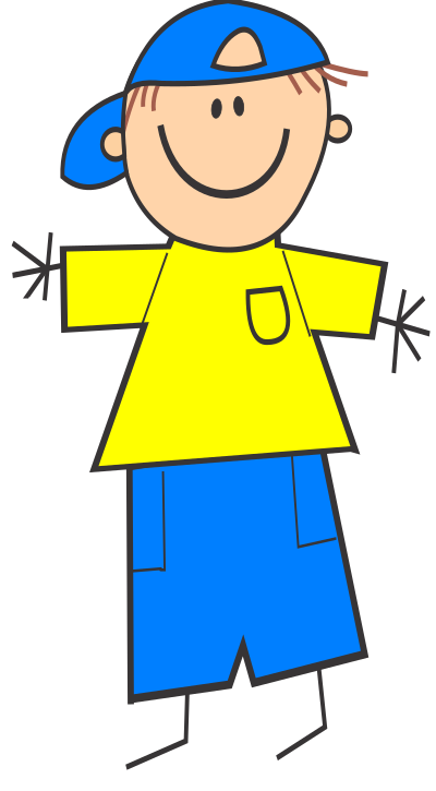 Boy with cap clipart