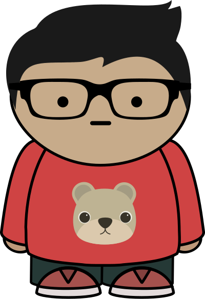 Boy with glasses clipart