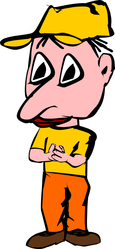 Boy with pet colored clipart