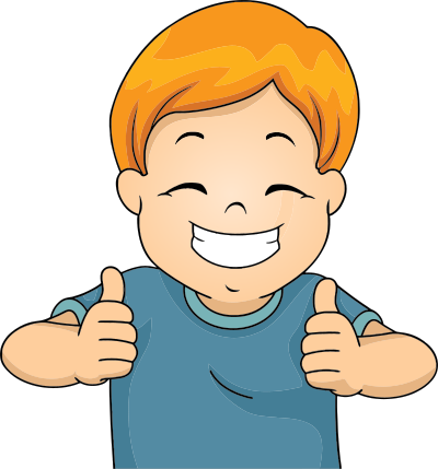 Boy With Two Thumbs Up clipart