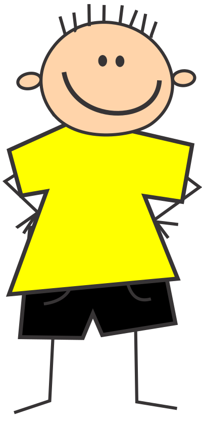 Boy with yellow shirt clipart