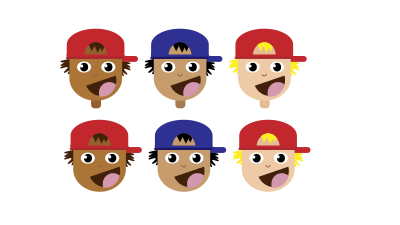 Boys With caps on clipart