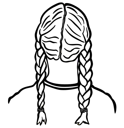 Braids - lineart clipart