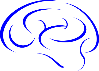 Brain in Blue clipart