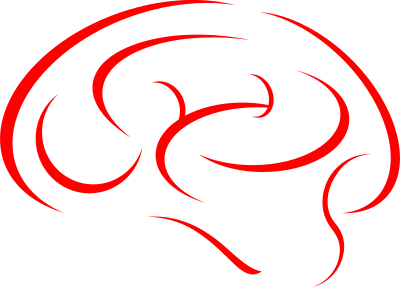 Brain in Red clipart