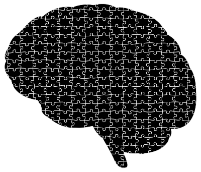 Brain Jigsaw Puzzle Silhouette clipart