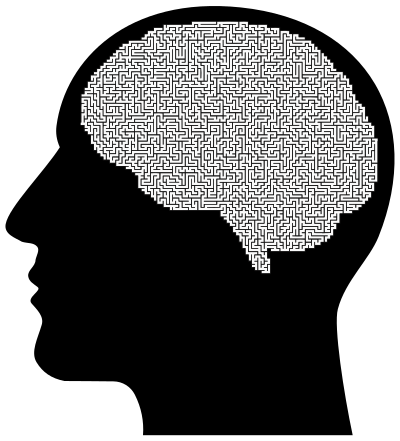 Brain Maze Man Silhouette clipart
