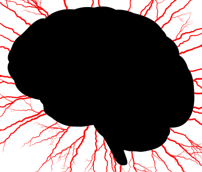Brain Storm Silhouette Red clipart