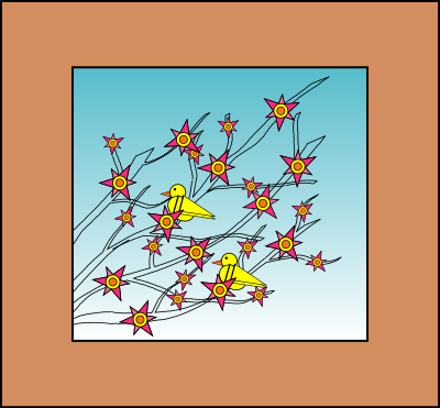 Branches, Flowers, Birds clipart