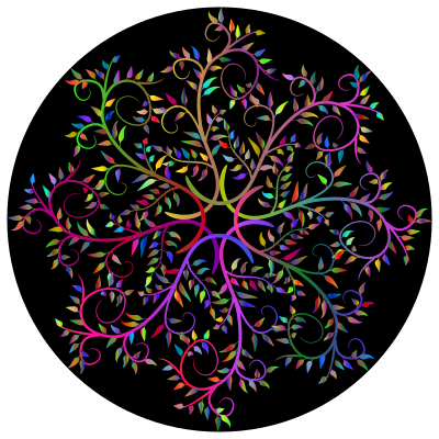 Branches With Leaves Mandala clipart