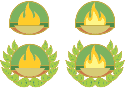Braziers Of Fire With Wreaths clipart