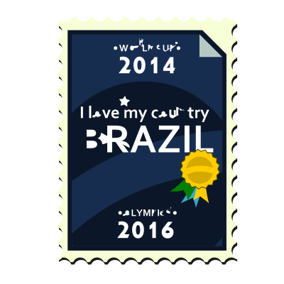Brazil 2014-2016 Postage Stamp clipart
