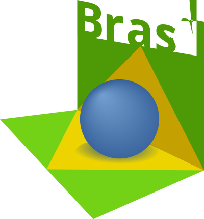 Brazil flag art 3D clipart
