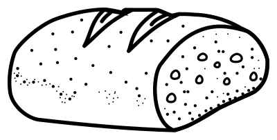Bread - lineart clipart