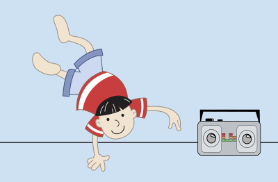 Break Dancing Kid clipart