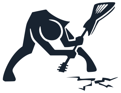Breaking Ground With Guitar Silhouette clipart