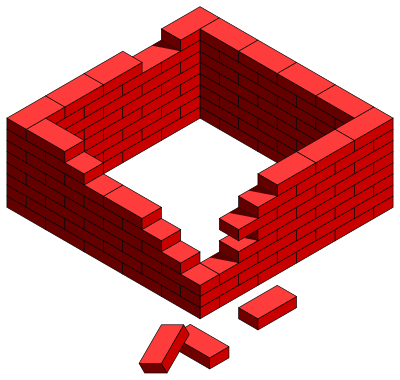 Brick frame damaged clipart