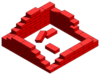 Brick frame destroyed clipart