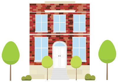 Brick Home Front clipart
