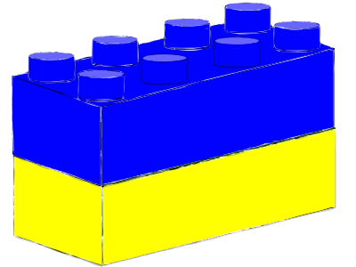 Bricks Blue Yellow clipart