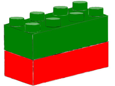 Bricks Green Red clipart