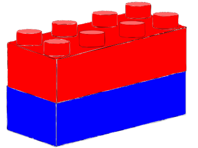 Bricks Red Blue clipart