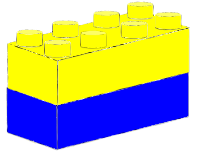 Bricks Yellow Blue clipart