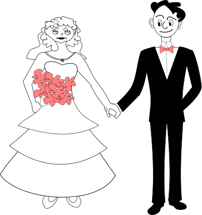 Bride and Groom clipart