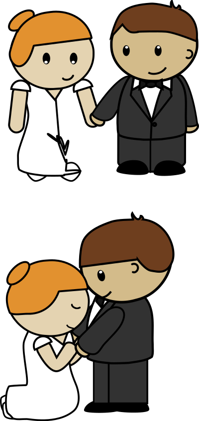 Bride and Groom clipart