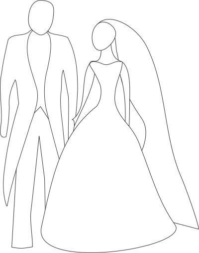 Bride and Groom clipart