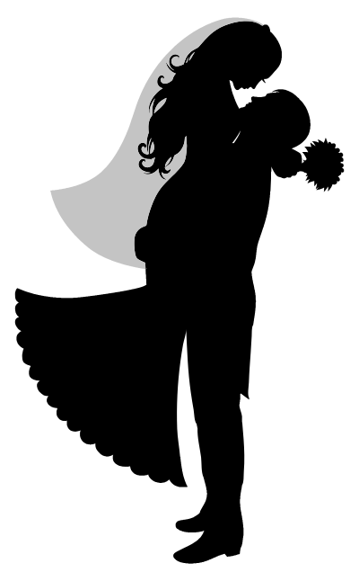 Bride And Groom Silhouette clipart