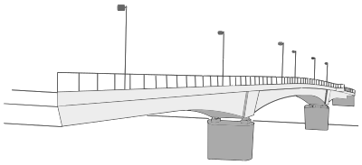 Bridge Line Art clipart