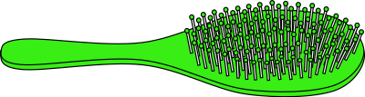 Bright Green Hairbrush clipart