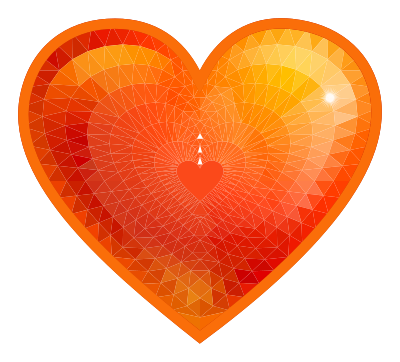Bright Heart - Low Poly clipart